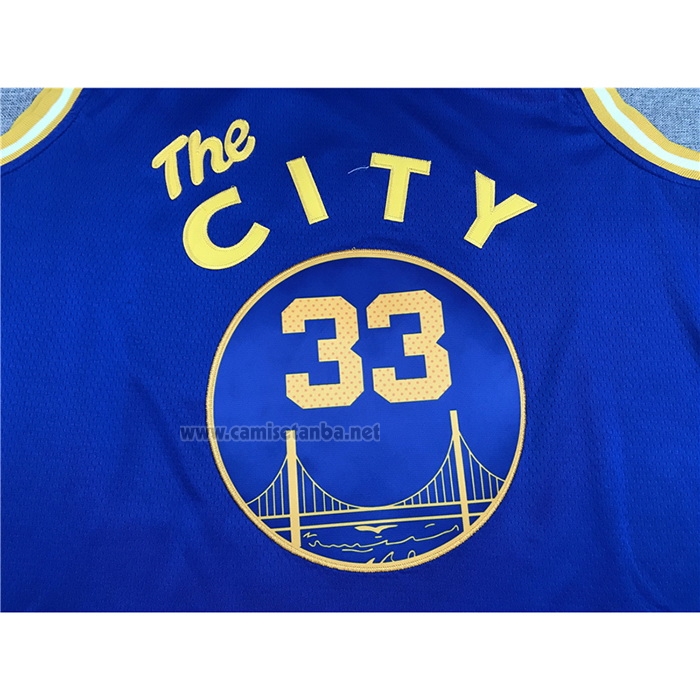 Camiseta Golden State Warriors James Wiseman #33 Hardwood Classics 2020 Azul